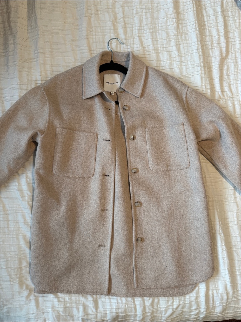 Madewell Women’s Neutral Wool Shacket Jacket
